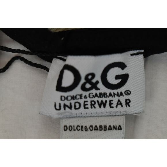 NWT DOLCE GABBANA M51392 BLACK WHITE ZEBRA PRINT LOGO THONG UNDERWEAR S - Picture 4 of 12